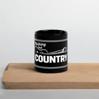 Black Glossy Mug "Nothing but Country"