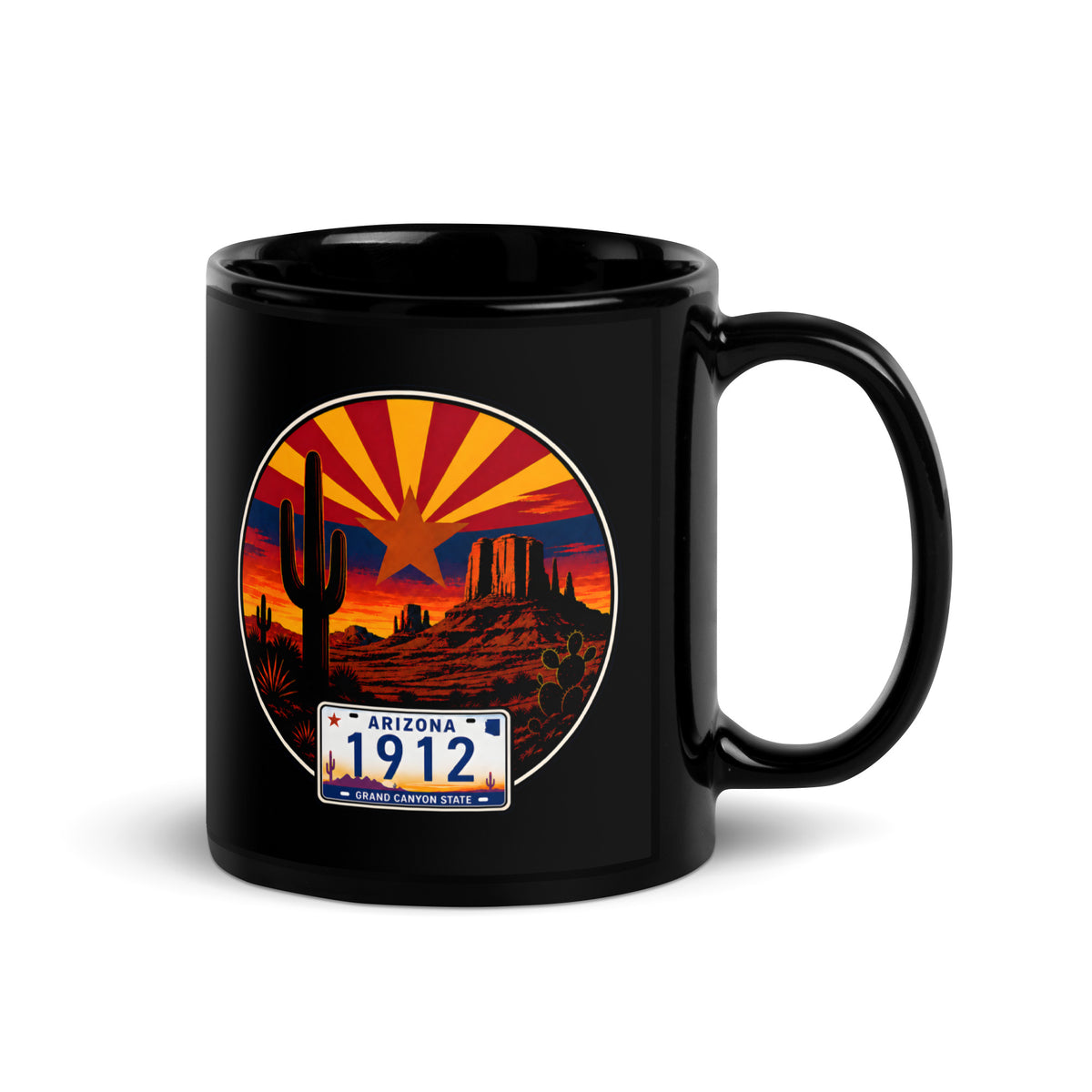 Arizona Black Glossy Mug