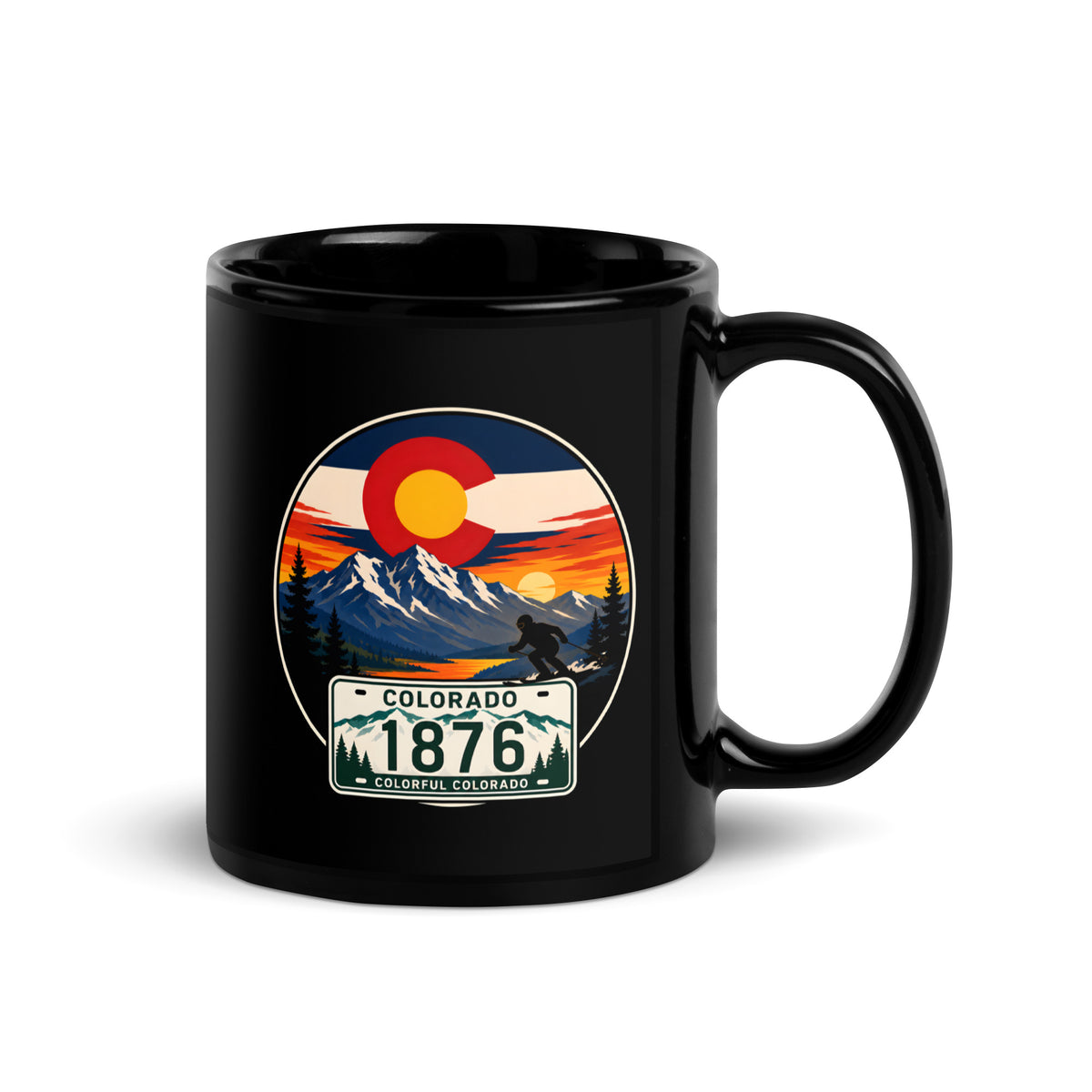 Colorado Black Glossy Mug