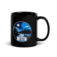 Minnesota Black Glossy Mug