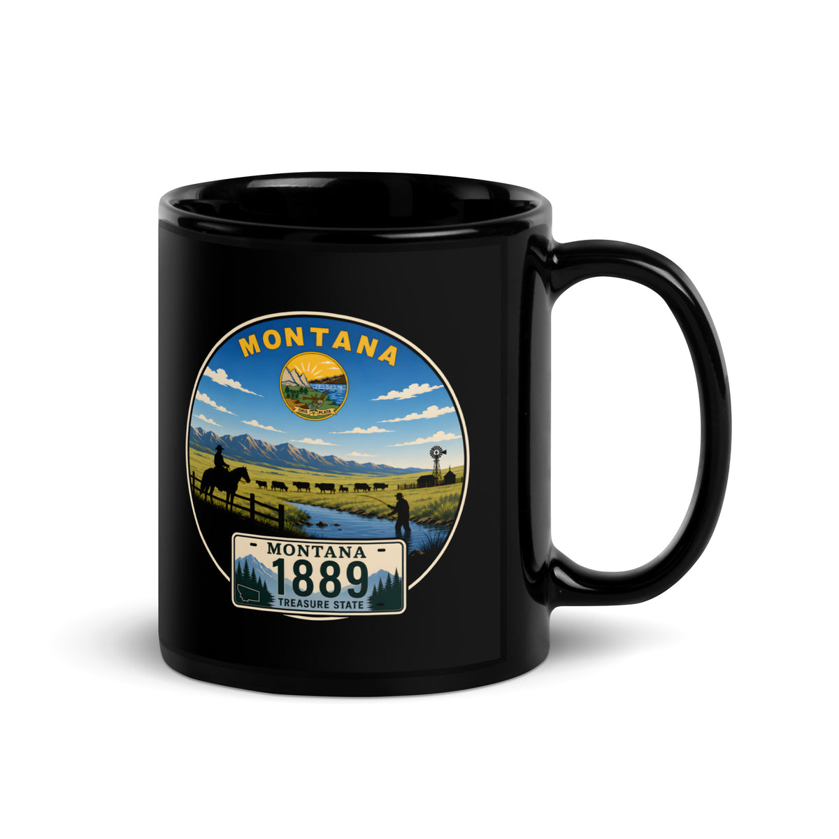 Montana Black Glossy Mug