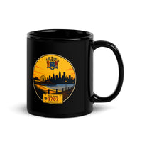 New Jersey Black Glossy Mug