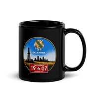 Oklahoma Black Glossy Mug