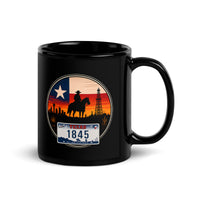 Texas Black Glossy Mug