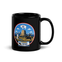 Wyoming Black Glossy Mug
