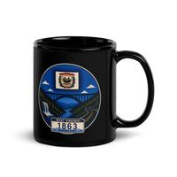 West Virginia Black Glossy Mug