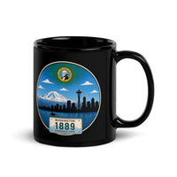 Washington Black Glossy Mug