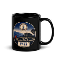 Virginia Black Glossy Mug