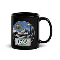 Mug brillant noir New Hampshire