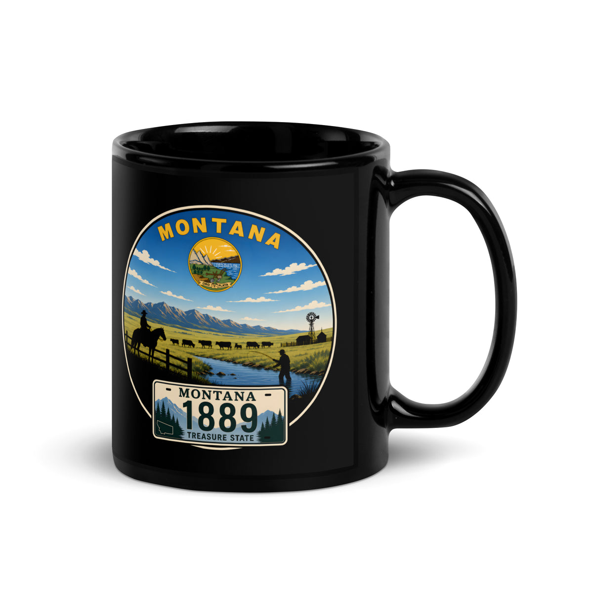 Montana Black Glossy Mug
