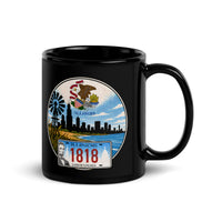 Illinois Black Glossy Mug