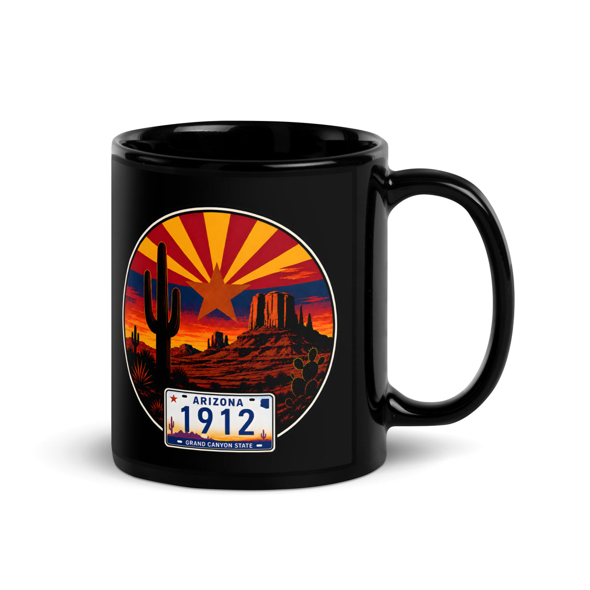 Arizona Black Glossy Mug