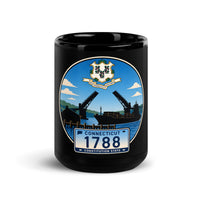 Connecticut Black Glossy Mug