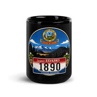 Idaho Black Glossy Mug
