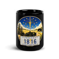 Indiana Black Glossy Mug