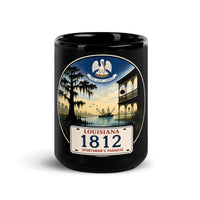 Louisiana Black Glossy Mug