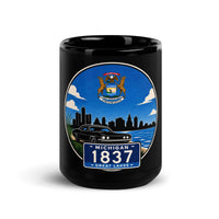 Michigan Black Glossy Mug