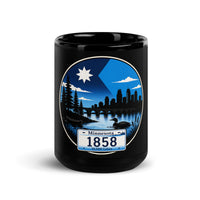 Minnesota Black Glossy Mug