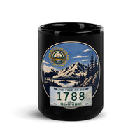 New Hampshire Black Glossy Mug