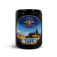 North Dakota Black Glossy Mug
