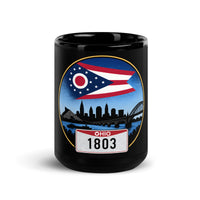 Ohio Black Glossy Mug