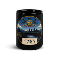 Pennsylvania Black Glossy Mug