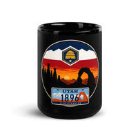 Utah Black Glossy Mug