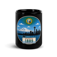 Washington Black Glossy Mug