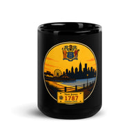 Mug brillant noir New Jersey