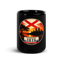Alabama Black Glossy Mug