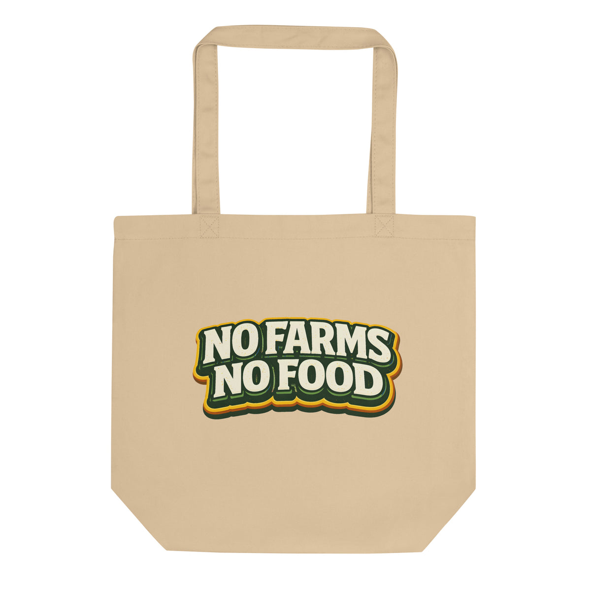 "No Farms, No Food" Eco Tote Bag