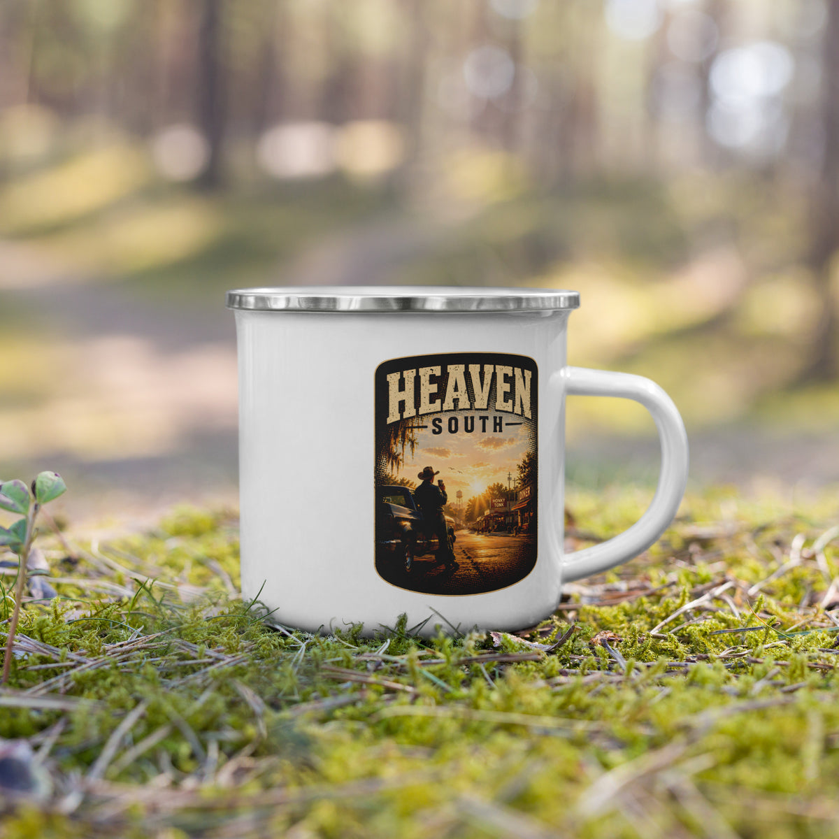 "Heaven South" Enamel Mug