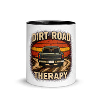 "Dirt Road Therapy" Mug with Color Inside
